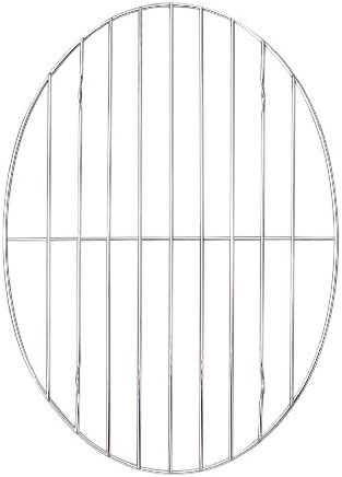 HIC Kitchen Oval Baking Broiling Roasting Racks, Chrome Plated Steel Wire