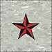 2 Inch Nautical Tattoo 3D Star Embroidered Iron On Applique Patch FD - Red