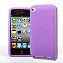 4G Touch Purple Silicone Protective Armour Case Cover & Screen Protector Kit for New Apple iPod Touch 4th Generation - 8GB 32GB 64GB