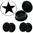 UV Logo Black Color Peace Star Plugs 00g - Sold AS A Pair