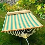 Outdoor Patio Reversible Quilted Hammock Bed - Black Forest