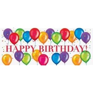 Birthday Balloons Giant Banner Birthday Balloons Giant Banner