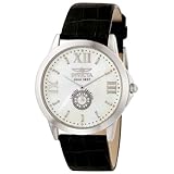 Invicta Men's Slim Swiss Quartz Mother-of-pearl Black Leather Strap Watch 6366