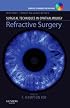 Surgical Techniques in Ophthalmology Series: Refractive Surgery: Text with DVD (Surgical Techniques in Ophthalmology)