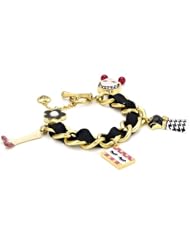 Betsey Johnson "60s Mod " Dress Charm Toggle Bracelet
