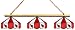 Imperial Arizona Cardinals Licensed Three Shade Stained Glass Billiard Table Lamp
