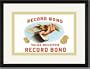 Black Framed/Matted Print 17x23, Record Bond Cigars