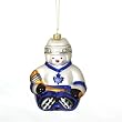 Toronto Maple Leafs NHL Glass Snowman Ornament (5.5")