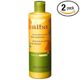 Alba Botanica Coconut Milk Extra Rich Hair Conditioner, 12-Ounce Bottle (Pack of 2) by Alba