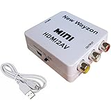 New Wayzon HDMI To RCA Composite AV+ Audio Toslink Spdif Coax Mini Converter For TV/PC/PS3/Blue-Ray DVD 1080P(White)