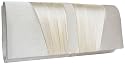 Satin Abendtasche, Creme