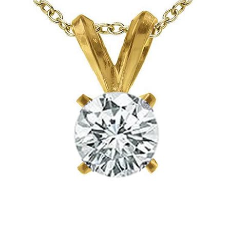 Pendentif Femme Or Jaune 585/1000 (14 Carats) Diamant 1/2 CT