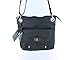 Premium Leather Crossbody Locking Concealment Purse - CCW Concealed Carry Gun - Wire Reinforced Strap