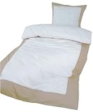 Kinzler B-02516/02 Bettw&auml;sche Pastella / Baumwolle - Renforce / 80 x 80 + 135 x 200 cm / beige