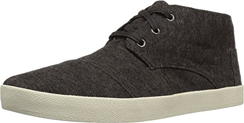 Toms Men's Paseo Mid Dark Brown Herringbone Sneaker (10.5)
