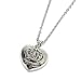 Crown Heart Pendant Necklace; 18