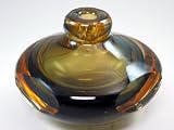Murano Design Glass Art Smokey Dark Amber Vase
