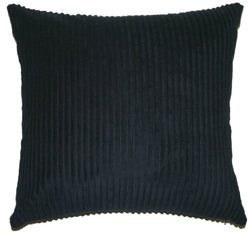 Black Corduroy Decorative Pillow set (2 matching 20 x 20 throw pillows)