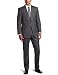 Tommy Hilfiger Men's 2 Button Side Vent Trim Fit Solid Suit with Flat Front Pant, Grey, 36S