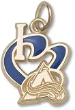 Colorado Avalanche "I Heart A" 1/2" Enameled Sterling Silver Enamel Pendant