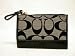 Coach Signature Mini Skinny Case Bag with Key Chain 6K25 Black White