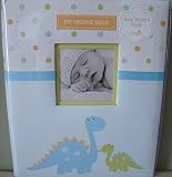 Pearhead L'il Peach Baby Record Book Boy Blue Dinosaur Scrapbook Photo Album by Pearhead