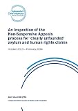 An inspection of the non-suspensive appeals process for 'clearly unfounded' asylum and human rights claims : October 2013-February 2014