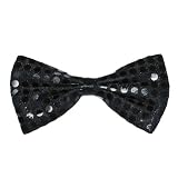 Black Sequin Bow Tie ~ Fun Costume Party Accessories (STC12057)