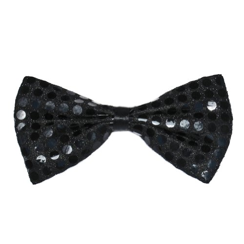 Black Sequin Bow Tie ~ Fun Costume Party Accessories (STC12057)