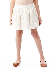 Autograph Pure Cotton Broderie & Sequin Embellished Skirt