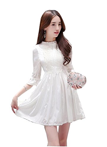 【ノーブランド品】シフォンワンピース花柄 フラワー カシュクール シフォン ワンピース レース チュニックワンピース [ウェア&シューズ]