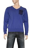 Mens G-Star Raw New Porter L/S V-Neck Knit Sweater in Radar Blue