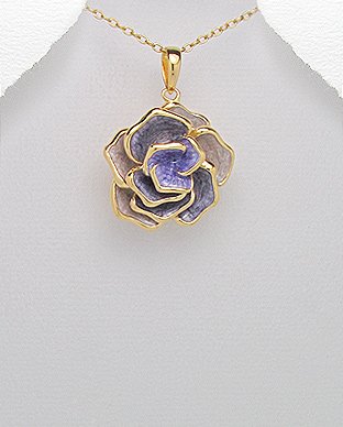 Pendentif En Argent Plaqué Or Jaune 14 Carat 