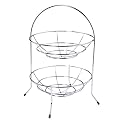 Wire 2-Tier Fruit/Veggie Basket - Chromed