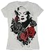TS556 Marilyn Monroe Roses Juniors T-Shirt