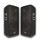 Pair of Dual 12″ PA DJ SPEAKERS 1200 Watts PRO AUDIO – Band, Bar, Wedding, Church