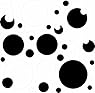 RoomMates RMK1311SCS Black and White Chalkboard Dots Peel & Stick Wall Decals