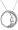 10k White Gold Diamond Moon and Circle Pendant (1/10 cttw, I-J Color, I3 Clarity)