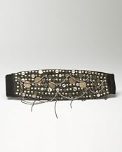 Metallic Cummerbund Stretch Belt