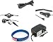 Motorola Karma QA1 Accessory Bundle- Stereo Headset Hands-free + Auto Car Vehicle Charger + Home Wall Travel Charger + USB Data Cable + Free Stars Stripes Wristband