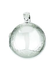 Sterling Silver Fancy Round Locket Jewelry 39mm
