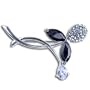 Vintage Silver Crystal Bud Brooch Gifts