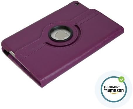 iPad Mini Case, leather 360 Degrees Model, Function: Automatically Wakes and Puts the iPad mini to Sleep, from IPHONECASES.ME and Fulfill by Amazon (Purple)