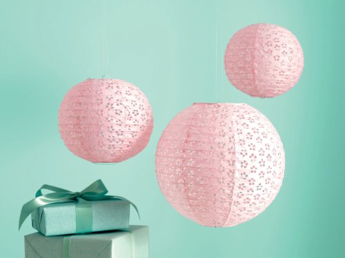Martha Stewart Lanterns, Pink Eyelet