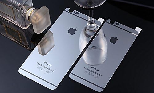 Heast(TM) For apple Iphone 6 4.7inch Screen Protector,ucanfix Electroplating Mirror Effect Front &amp; Back Tempered Glass Screen Protector for Iphone 6 4.7 Inch (Silver)