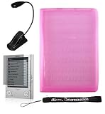 Sony Reader eBook Touch Edition PRS-600 Bundle Pack: Silicone Skin Cover Case, LED Light, and Screen Protector with Lint Cleaning Cloth Includes 4-Inch eBigValue TM Determination Hand Strap