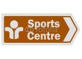 Wallmonkeys Peel and Stick Wall Decals - Tourist Information Series: Photo-realistic 'sports Centre' Sign - Removable Graphic