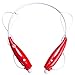 Universal Bluetooth Neckband Headphones S Gear -7000 Wireless Headset Sweatproof Running Gym Exercise Stereo Earphones Noise Cancelling Earbuds Cordless Red