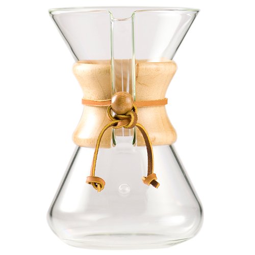 Chemex Hand Blown Glass Coffee Maker with Wood Collar and Tie, 30 Ounce Chemex Hand Blown Glass Coffee Maker with Wood Collar and Tie, 30 Ounce