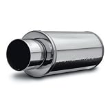 Magnaflow 14822 Polished Stainless Steel Round Muffler with Tip